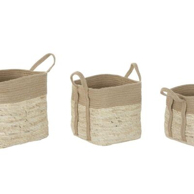 CESTA SET 3 YUTE FIBRA 35X35X35 NATURAL DC186944