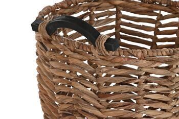 PANIER SET 3 FIBRE BOIS 46X46X40 NATUREL DC194319 4