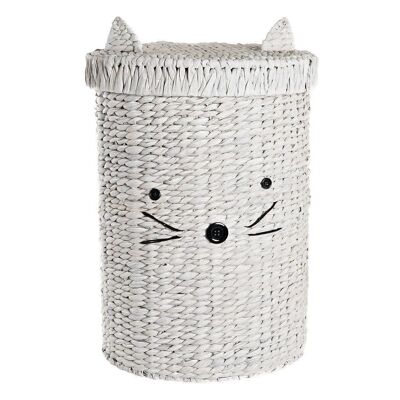 FIBER LAUNDRY BASKET 42X42X63 WHITE CAT DC194323