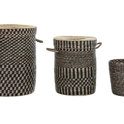 BASKET SET 3 FIBER 45X45X56 NATURAL DC194325