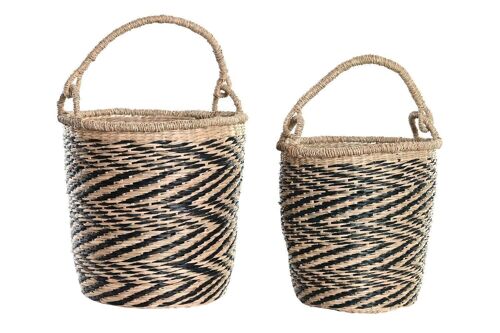 CESTA SET 2 SEAGRASS 35X35X36 18 NATURAL DC194326