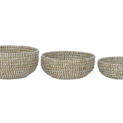 CESTINO SET 3 SEAGRASS 40X40X18 NATURALE DC202118