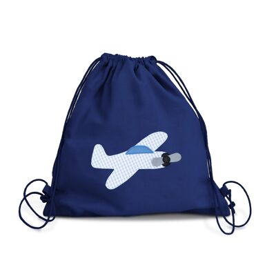 Drawstring bag airplane