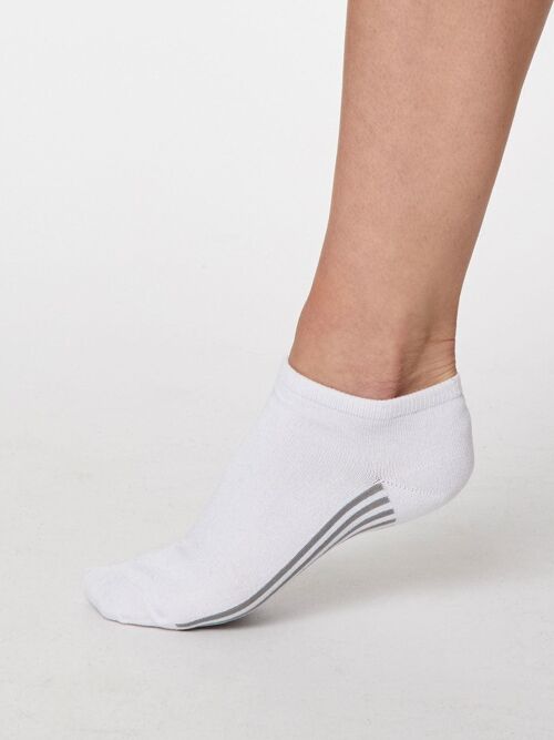Solid Jane Trainer Socks - White