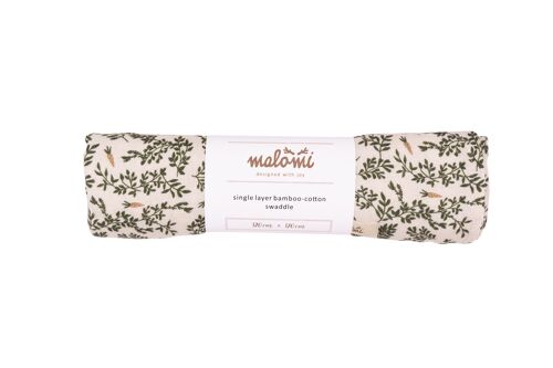 BAMBOO SWADDLE GREEN FLORAL