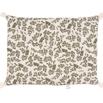 COUSSIN 100% BAMBOU VERT FLORAL