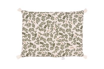 COUSSIN 100% BAMBOU VERT FLORAL 1