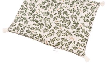 COUSSIN 100% BAMBOU VERT FLORAL 2