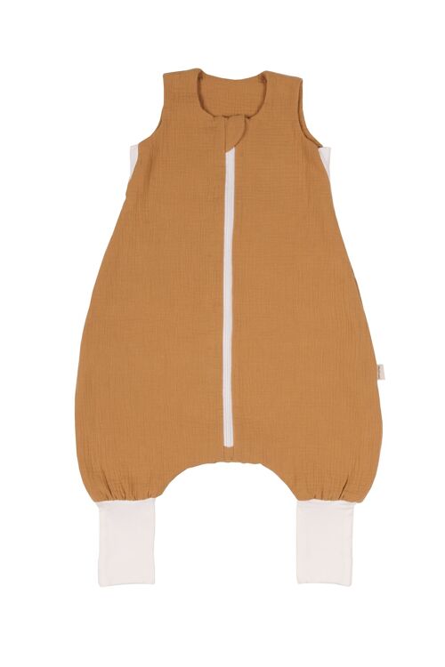 SLEEPING BAG WITH LEGS MUSLIN CAMEL S