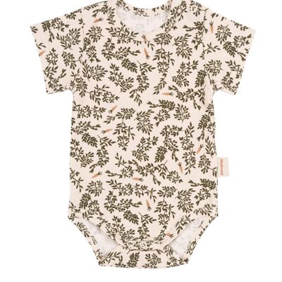 BODY SHORTSLEEVE ORGANIC GREEN FLORAL 56-62