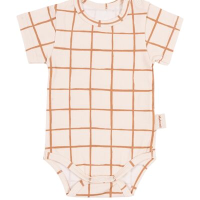 BODY MANICA CORTA ORGANIC CAMEL CHECK 68-74