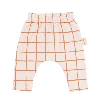 PANTS ORGANIC CAMEL CHECK 80-86