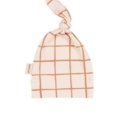 CAPPELLINO NEONATO BIOLOGICO CAMEL CHECK