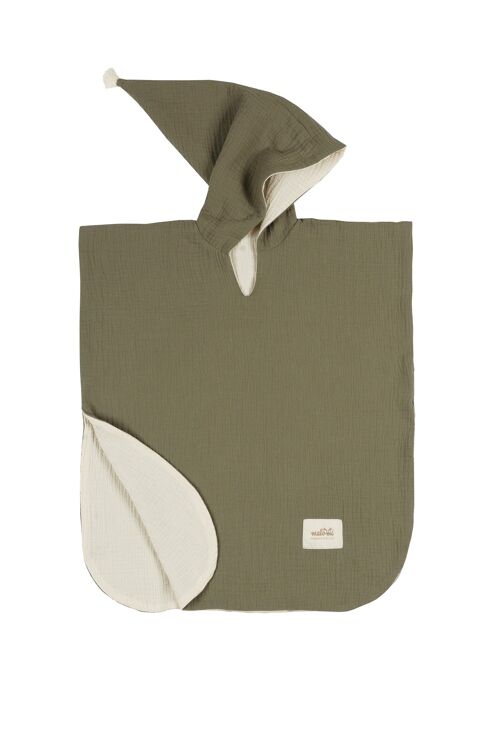PONCHO MUSLIN FOREST GREEN S