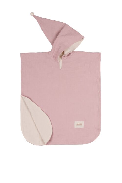 PONCHO MUSLIN DUSTY PINK S