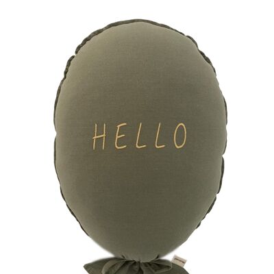 CUSCINO A PALLONCINO VERDE FORESTA HELLO LIGHT GOLD