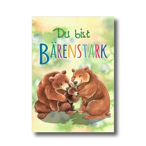 Postkarte: bärenstark