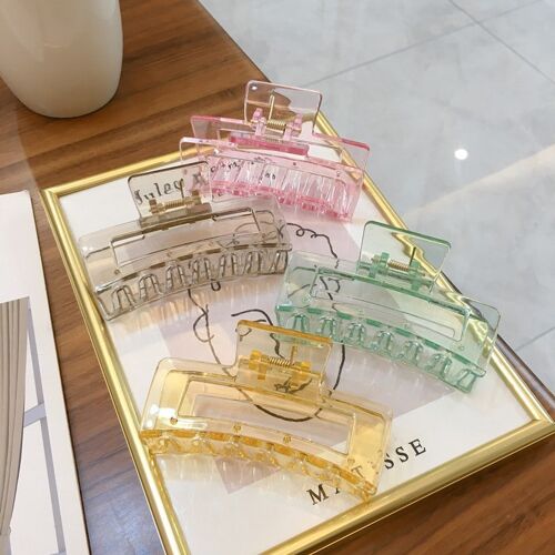 Solid Color Jelly Color Simple Claw Clip