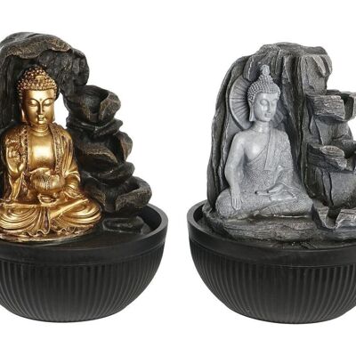 RESIN LED FOUNTAIN 21X21X25 BUDDHA 2 ASSORTMENT. FU203448