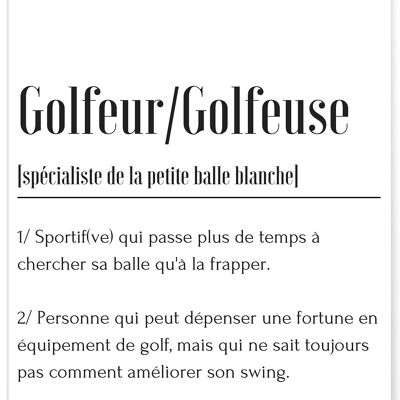 Golfer-Definitions-Plakat