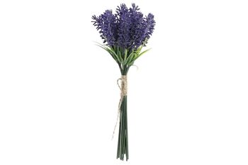 BOUQUET METAL PLASTIQUE 10X10X26 LAVANDE LILAS JA182812 1