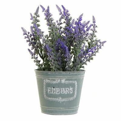 FLOR PVC METAL 14,5X27 LAVANDA LILA JA182814