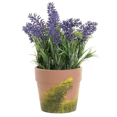 TERRACOTTA FLOWER PVC 17X17X25 LAVENDER LILAC JA182823