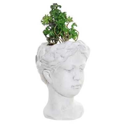 TERRACOTTA PLANT PVC 13,7X13,2X27,5 WOMAN WHITE JA182898