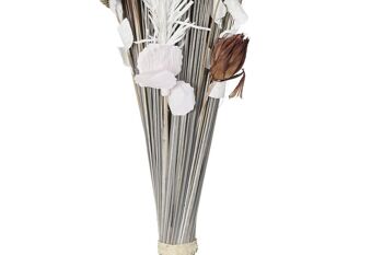 BOUQUET EN FIBRE DE COCO 40X40X150 GRIS JA184741 3