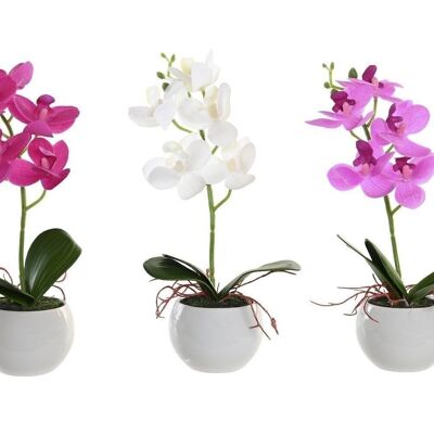 POLYESTER PORCELAIN FLOWER 10X8X29 ORCHID 3 ASSORTED. JA202045