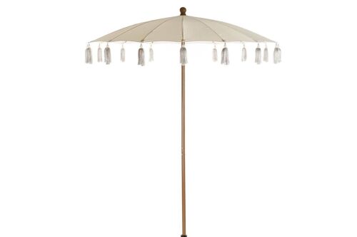 PARASOL ALGODON METAL 170X170X230 FLECOS BEIGE MB178831