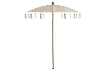 PARASOL METAL COTON 170X170X230 FRANGES BEIGE MB178831 1