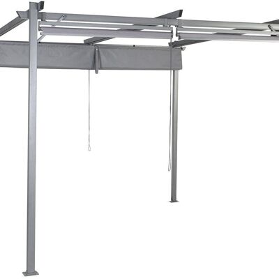 PERGOLA IN ACCIAIO 290X290X230 300 GR. TENDA DA SOLE E TENDA MB179020