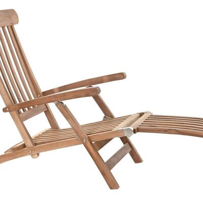 TEAK SUNLOUNGER 60X177X80 FOLDING NATURAL BROWN MB193196