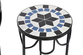 TABLE D'APPOINT SET 3 FORGE 30X30X69 MOSAIQUE MB200736 2