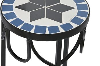 TABLE D'APPOINT SET 3 FORGE 30X30X69 MOSAIQUE MB200736 3