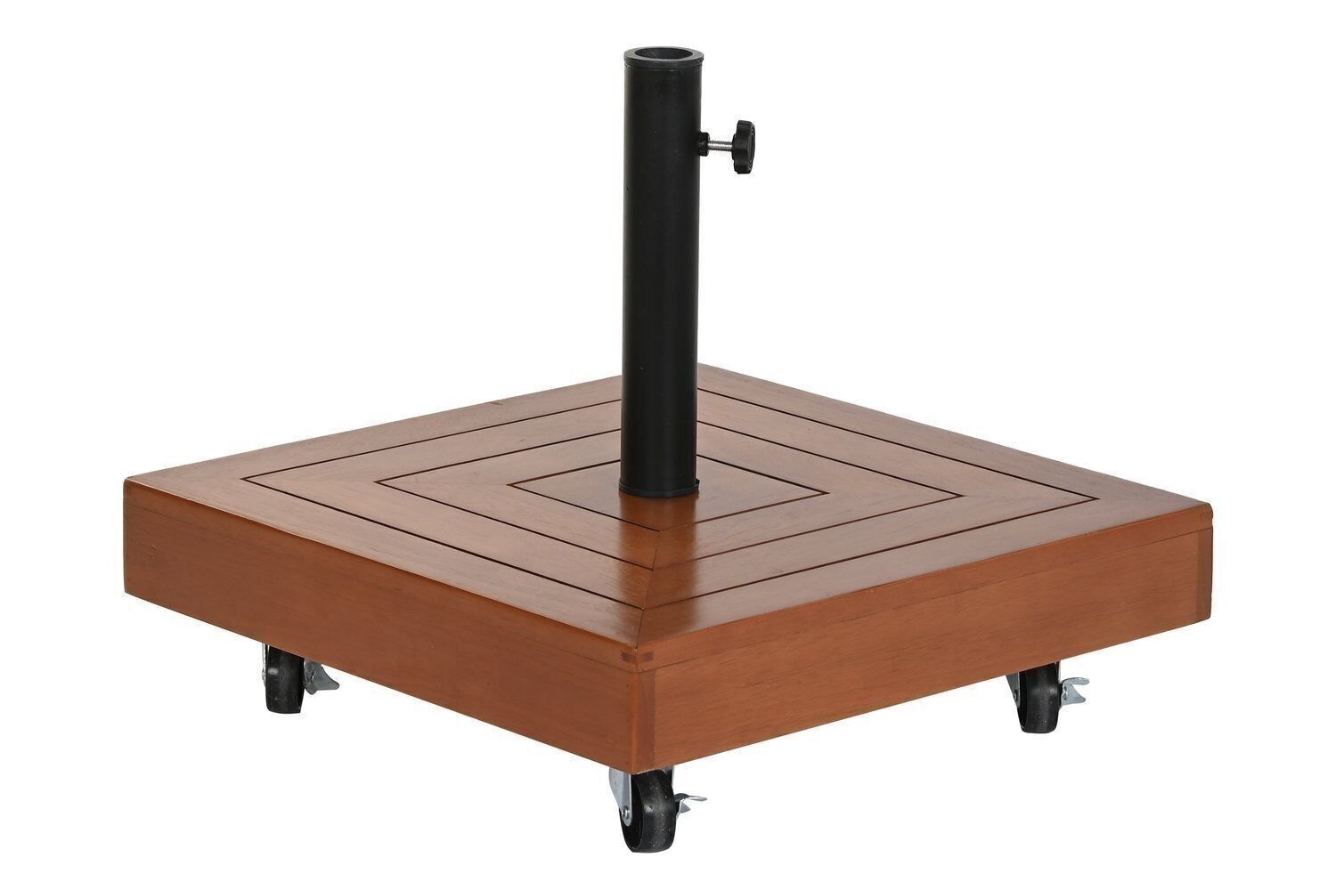 EUKALYPTUS-SONNENSCHIRMBASIS 48X48X39 40KG, RÄDER 58MM MB200810