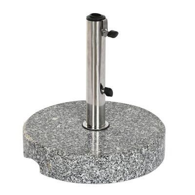 SOCLE DE PARASOL GRANIT INOX 38X38X41 24KG, GRIS MB200812