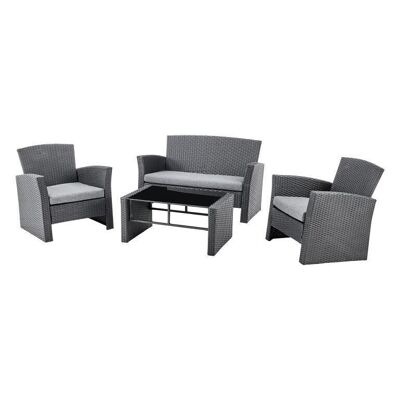 SET 4 DIVANI RATTAN SINTETICO POLIESTERE 121X63X73 MB200896