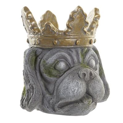 JARDINIÈRE MAGNESIA 28.5X28.5X30.9 DOG CROWN GRIS MC195405