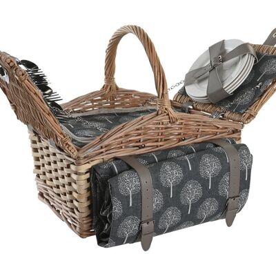 SET CESTO PICNIC 29 VIMINI 40X28X19 4 SERVIC PC200711