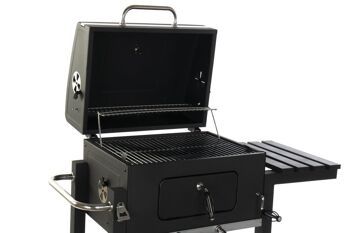 BARBECUE ACIER 140X60X108 NOIR THERMOMETRE RC166569 3