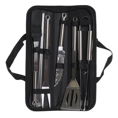 BARBECUE SET 10 STAINLESS STEEL POLYESTER 39X11,5X5 BLACK RC179042