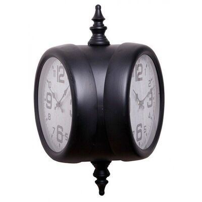 Reloj de pared de 2 caras. Altura: 55 cm Diámetro del reloj: 33 cm