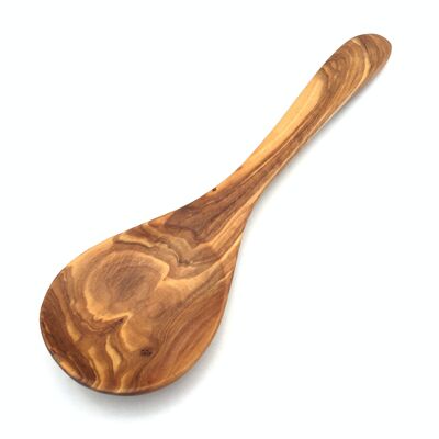 Cucchiaio da portata manico largo 30 cm in legno d'ulivo