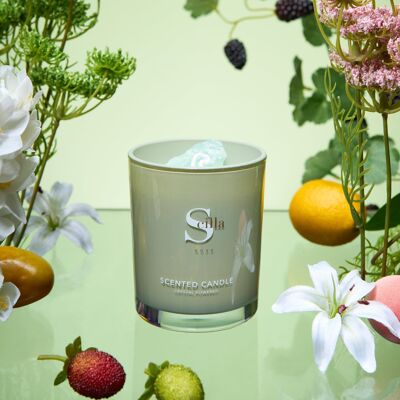 Aventurine Crystal Scented Candles-Tropical Shower Large