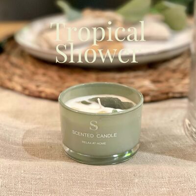 Aventurine Crystal Scented Candles-Tropical Shower