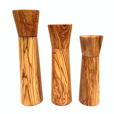 Salt and pepper mill Handcrafted from olive wood