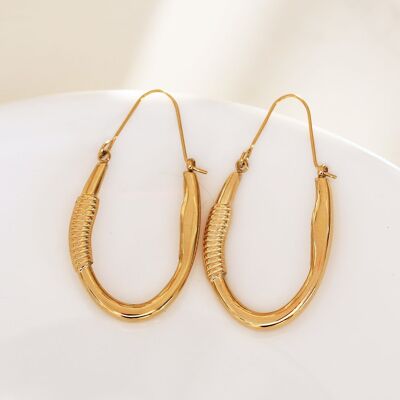 Drop hoop earrings