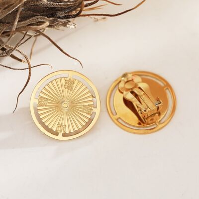 Clip-on compass earrings